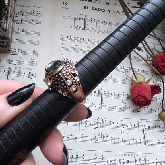 Vintage Copper and Silver Statement Ring Size 10 - Picture 11 of 11